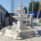 Marble horse carving fountain