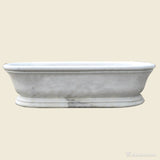 White marble Bath tub Bathtub-1