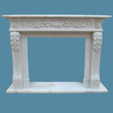 Flowers Carved Fireplace FC-FP85