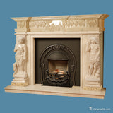 Cream Marble Mantel SC-FP17