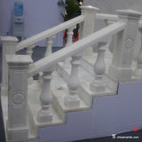 Inclined marble balustrade BLD-04